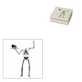 ヘッドレススケルトンシルエットアートスタンプ ラバースタンプ (押印)