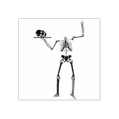 ヘッドレススケルトンシルエットアートスタンプ ラバースタンプ (インプリント)