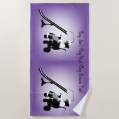 ヘッドレストとランプ付きのボッキアガール  ビーチタオル (正面)