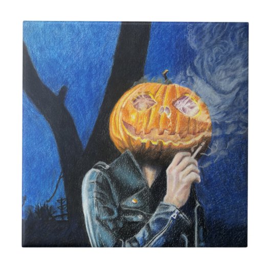 ヘッドレスバイクもしくは自転車に乗る人 タイル (正面)