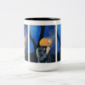 ヘッドレスバイクもしくは自転車に乗る人 ツートーンマグカップ (中央)