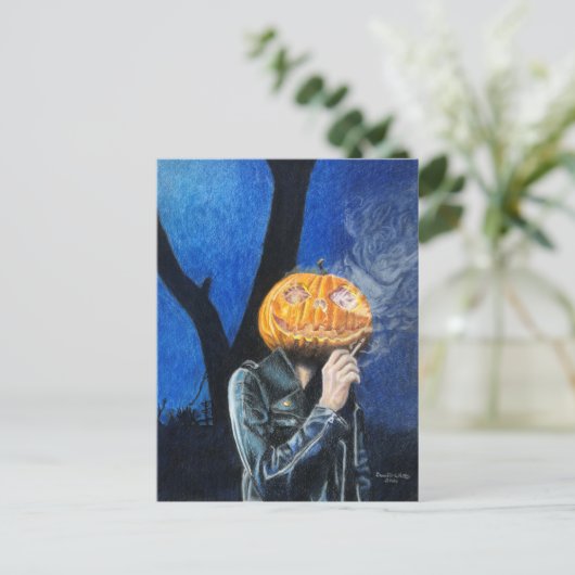 ヘッドレスバイクもしくは自転車に乗る人 ポストカード (スタンド正面)