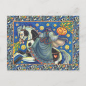 ヘッドレスホースウーマン、ハロウィーンピントのサイドドル シーズンポストカード (正面)