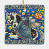 ヘッドレスホースウーマン、ハロウィーンピントのサイドドル セラミックオーナメント (正面)