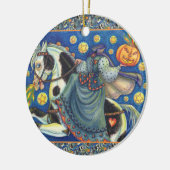 ヘッドレスホースウーマン、ハロウィーンピントのサイドドル セラミックオーナメント (左)