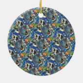 ヘッドレスホースウーマン、ハロウィーンピントのサイドドル セラミックオーナメント (裏面)