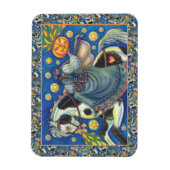 ヘッドレスホースウーマン、ハロウィーンピントのサイドドル マグネット (縦)