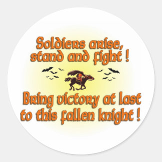 ヘッドレスホースマンステッカー ラウンドシール