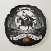 ヘッドレスホースマンスリーピーホローハロウィーン ラウンドクッション (正面)