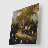 ヘッドレスホースマンハロウィーン幽霊の伝説 スクエア壁時計 (傾斜)