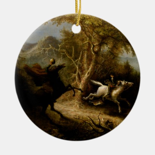 ヘッドレスホースマンハロウィーン幽霊の伝説 セラミックオーナメント (正面)