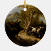 ヘッドレスホースマンハロウィーン幽霊の伝説 セラミックオーナメント (裏面)