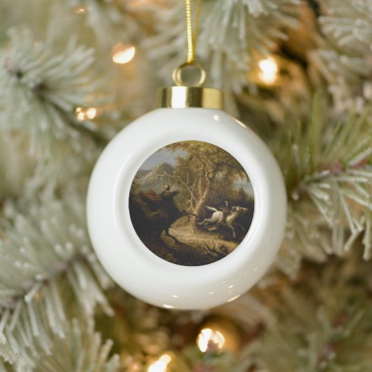 ヘッドレスホースマンハロウィーン幽霊の伝説 セラミックボールオーナメント (ツリー)