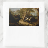 ヘッドレスホースマンハロウィーン幽霊の伝説 長方形シール (バッグ)