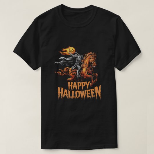 ヘッドレスホースマン:ハッピーハローウィン Tシャツ (デザイン正面)
