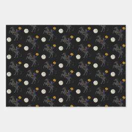 ヘッドレス不気味ホースマンスリーピーホローハロウィーン ラッピングペーパーシート