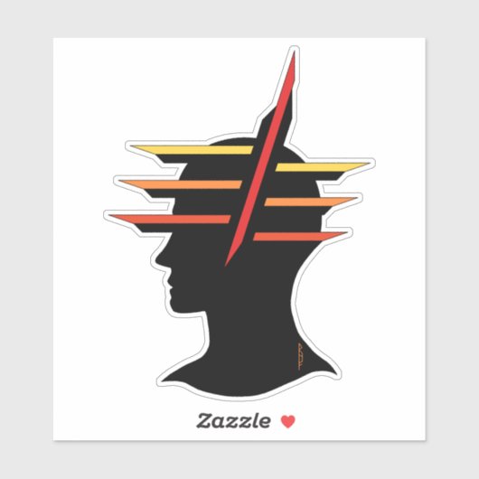 ヘッド抽象芸術 シール (シート)