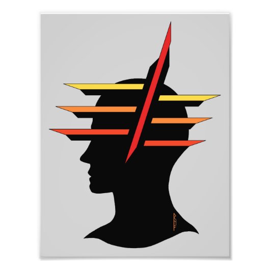 ヘッド抽象芸術 フォトプリント            (正面)