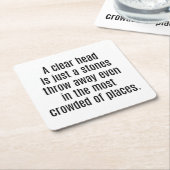 ヘッド澄ん紙コースター スクエアペーパーコースター (アングル)