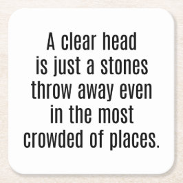 ヘッド澄ん紙コースター スクエアペーパーコースター