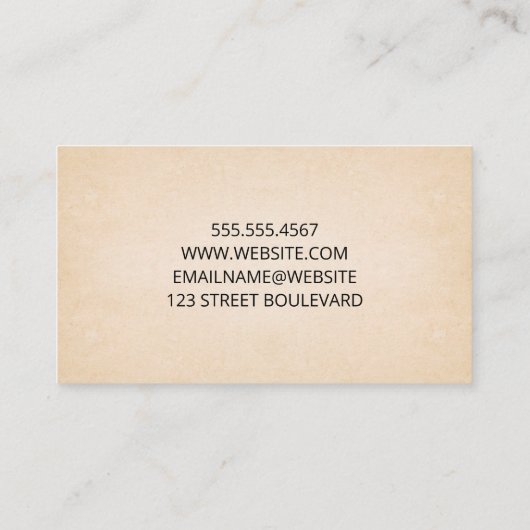 ヘッド紙テクスチャのバックグラウンドでのギア 名刺 (裏面)