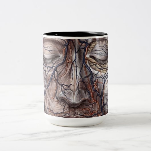 ヘッド静脈および筋肉 ツートーンマグカップ (中央)