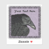 ヘッド顔ブラッククロウパープルゴシック シール (シート)