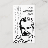 ヘッド飲む線画の朝Cuppa ロイヤリティカード (正面)