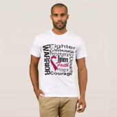 ヘッド首の蟹座の戦士のコラージュ Tシャツ (正面フル)