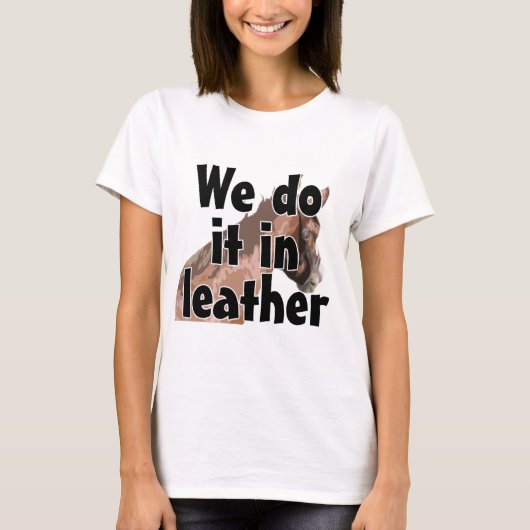 ヘッド馬私達は革のそれをします Tシャツ (正面)