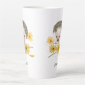 ヘッパーソナライズされたジホッグ カフェラテマグ (正面)