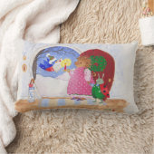 ヘディとカブトムシのクリスマスの枕 ランバークッション (ブランケット)