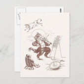 ヘディドルディドルヴィンテージイラストレーション ポストカード (正面/裏面)
