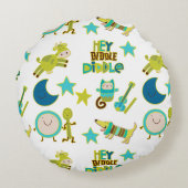 ヘディドルディドル子供部屋韻 ラウンドクッション (裏面)