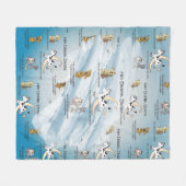 ヘディドル子供部屋韻 フリースブランケット (正面(横))