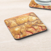 ヘドのハート:ゾウ族ポートレート コースター (左側)