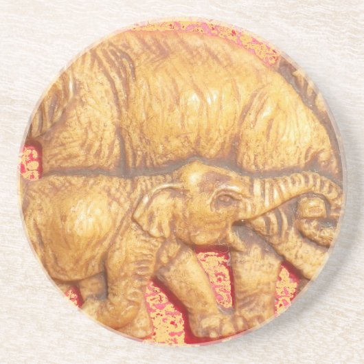 ヘドのハート:ゾウ族ポートレート コースター (正面)