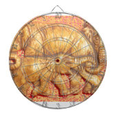 ヘドのハート：ゾウ族ポートレート ダーツボード (正面)