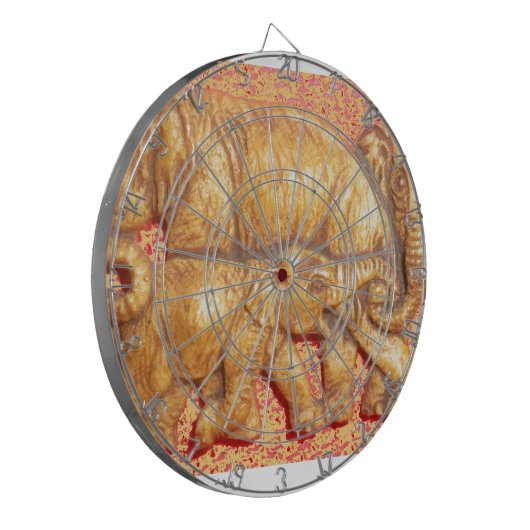 ヘドのハート：ゾウ族ポートレート ダーツボード (正面左)