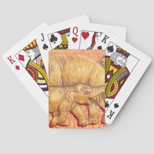 ヘドのハート：ゾウ族ポートレート トランプ (裏面)