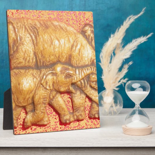 ヘドのハート:ゾウ族ポートレート フォトプラーク (側面)