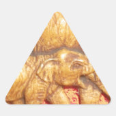 ヘドのハート:ゾウ族ポートレート 三角形シール (正面)