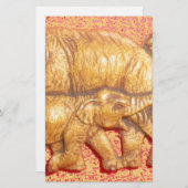 ヘドのハート:ゾウ族ポートレート 便箋 (正面/裏面)