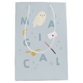 ヘドウギー「魔法」タイポグラフィグラフィック ミディアムペーパーバッグ (正面)