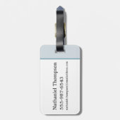 ヘドウギー「魔法」タイポグラフィグラフィック ラゲッジタグ (裏面縦)