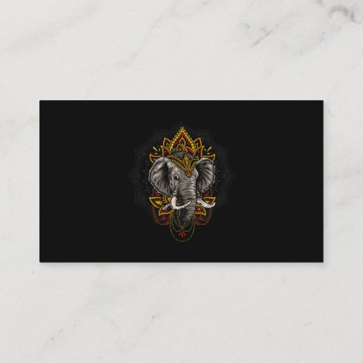 ヘナスタイリッシュエレフ芸術的ォウ恋人ワイルドライフエレ 名刺 (裏面)