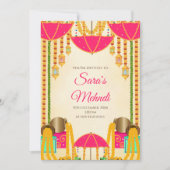 ヘナパーティー招待状&メンディパーティの招待状 招待状 (正面)