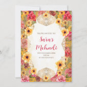 ヘナパーティー招待状&メンディパーティの招待状 招待状 (正面)