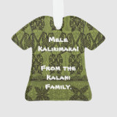 ヘナビーチハワイアン初期のタパアロハシャツ オーナメント (裏面)