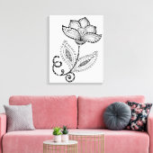 ヘナペイズリーメンディドードレス6 キャンバスプリント (インサイチュ (リビング))